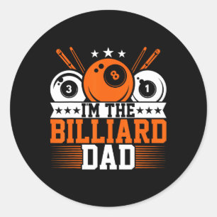 Mens Im The Billiard Dad - Funny Pool Dad Snooker Classic Round Sticker
