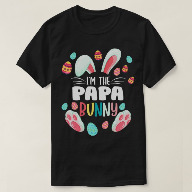 Mens I'm The Papa Bunny Matching Family Easter Par T-Shirt (Design Front)