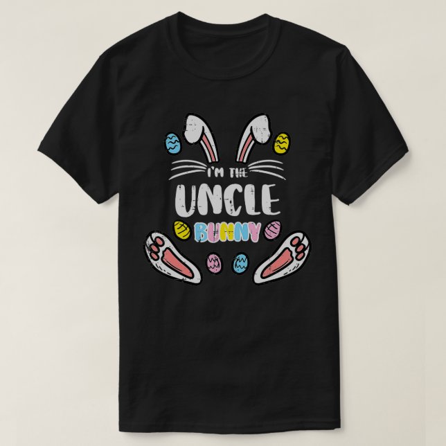 Mens Im The Uncle Bunny Cute Easter Matching Famil T-Shirt (Design Front)