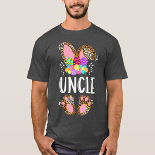 Mens I'm The Uncle Bunny Matching Family Leopard E T-Shirt