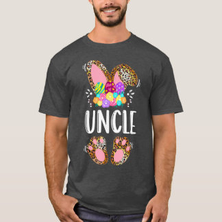 Mens I'm The Uncle Bunny Matching Family Leopard E T-Shirt