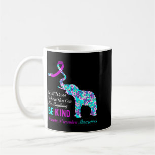 Mens In A World Be Kind Support Suicide Prevention Coffee Mug