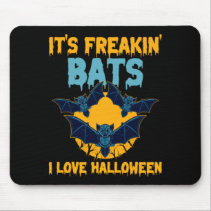 Mens In Bats Love Halloween Full Moon Spooky Bat Mouse Pad