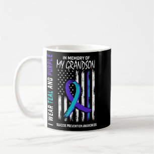 Mens In Memory Of Grandson Suicide Awareness Coffee Mug