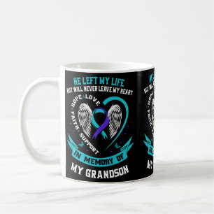 Mens In Memory Of Grandson Suicide Awareness Loss Coffee Mug