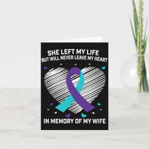 Mens In Memory Of Wife Suicide Awareness Card