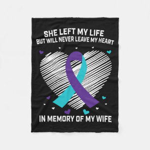 Mens In Memory Of Wife Suicide Awareness Fleece Blanket