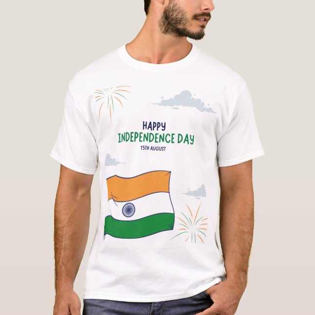Men's Independence Day T-Shirt – 🇮🇳 Proud Indian (Front)