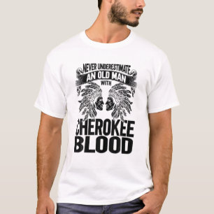 Mens Indigenous People An Old Man With Native Bloo T-Shirt