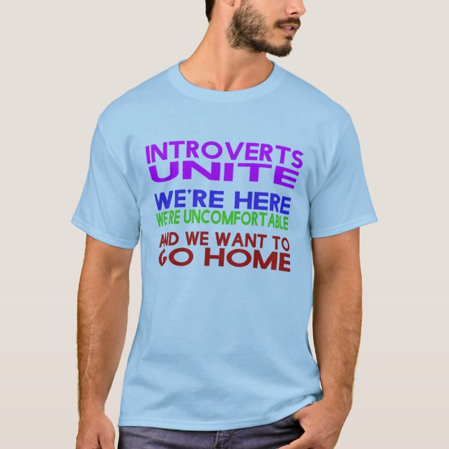 Mens "Introverts Unite" T-Shirt 2 (Front)