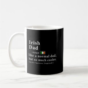Mens Irish Dad Definition  Fathers Day Gift Flag  Coffee Mug