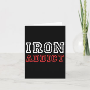 Mens Iron Addict Gym Workout Fitness Bodybuilding  Card