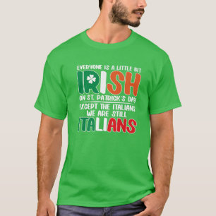 Mens Italy St. Patrick's Day Italian Funny Shamroc T-Shirt