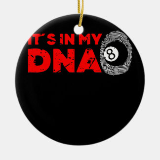 Mens Its in my DNA Pool Billiards Player Grandpa  Ceramic Ornament