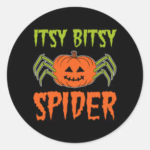 Mens Itsy Bitsy Spider Halloween Costume 2020 Classic Round Sticker