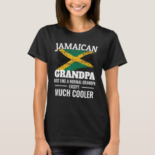 Mens Jamaican Grandpa Much Cooler  Jamaica Vintage T-Shirt