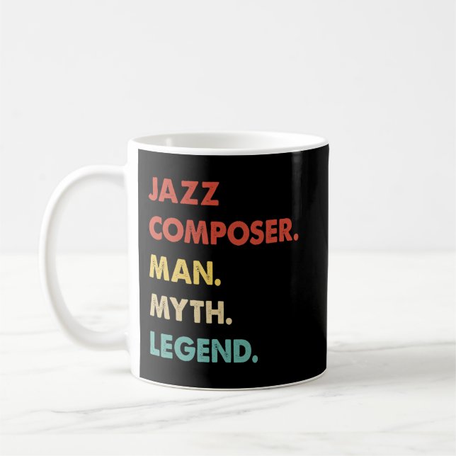 Mens Jazz Composer Man Myth Legend Coffee Mug (Left)