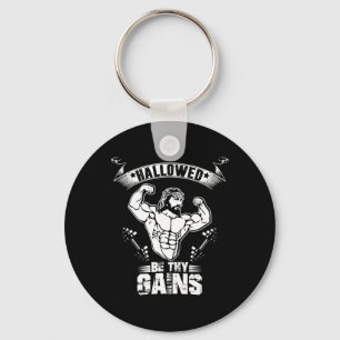 Mens Jesus Bodybuilding T Shirt - Funny Jesus Weig Key Ring