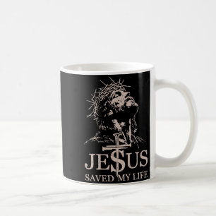 Men's jesus christ saved life christian grave coffee mug