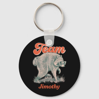 Mens Jimothy Racoon Funny Trash Panda Team Key Ring