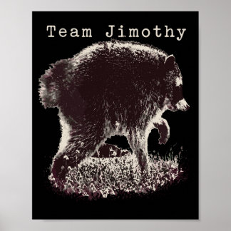 Mens Jimothy Racoon Funny Trash Panda Team Poster