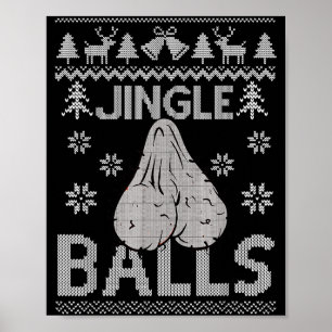 Mens Jingle Adult 18+ Ugly Christmas Sweater  Poster
