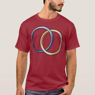 Men's Joined Rings Couple's Dark T-Shirt