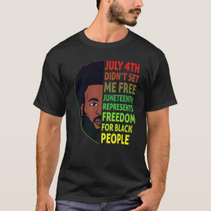 Mens Juneteenth Black King African American Freedo T-Shirt