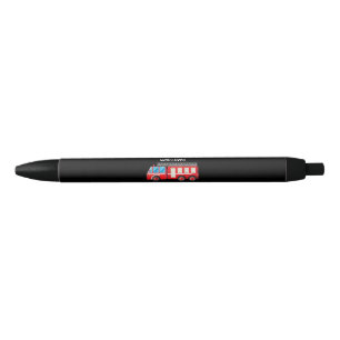 Mens Just A Boy Who Loves Fire Truck Black Ink Pen