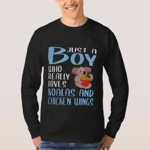 Mens Just A Boy Who Really Loves Koalas And Chicke T-Shirt