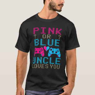 Mens Jvqe Video Gamer Pink Or Blue Uncle Love You T-Shirt