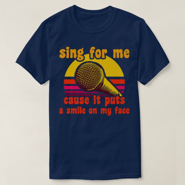 Mens Karaoke Singer Quote Party Music Singing Kara T-Shirt (Design Front)
