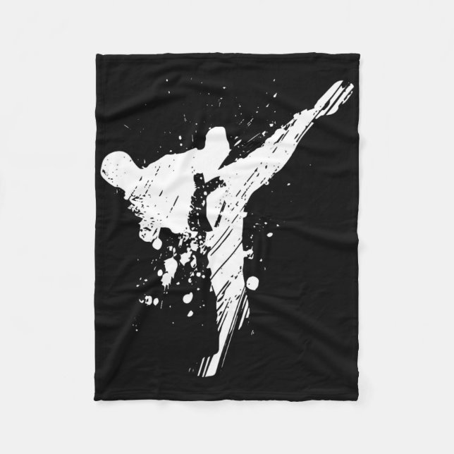 Mens Karate Shirt  Fleece Blanket (Front)