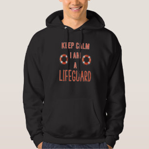 Mens Keep Calm I Am A Life Guard Seashore Marine P Hoodie