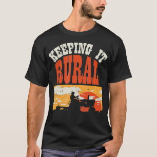 Mens Keeping It Rural Funny Vintage Tractor T-Shirt