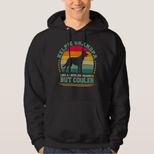 Mens Kelpie Dog Vintage Kelpie Grandpa Father's Hoodie
