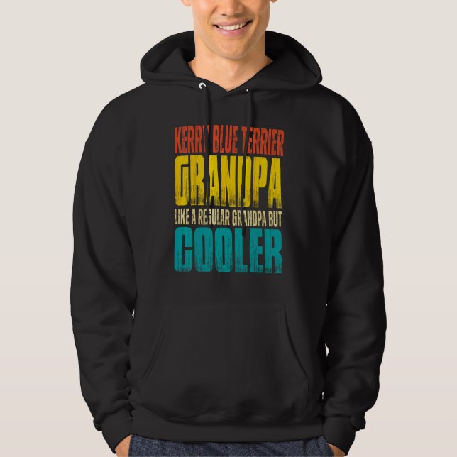 Mens Kerry Blue Terrier Grandpa Like a Regular Gra Hoodie (Front)