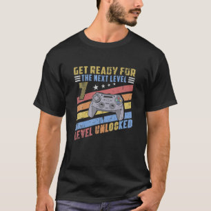 Mens Kids Boys Level 7 Unlocked Video Game 7Th Bir T-Shirt