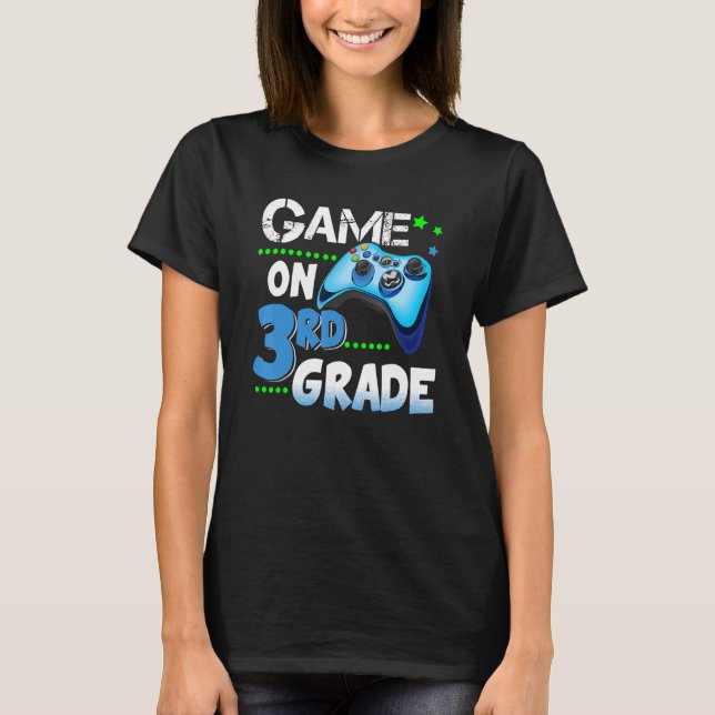 Mens Kids Third Grade   Game On 3rd Grade T-Shirt (Front)