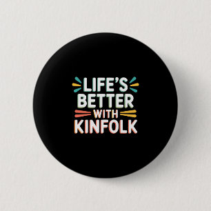 Mens kinfolk relatives heritage kin group family 6 cm round badge