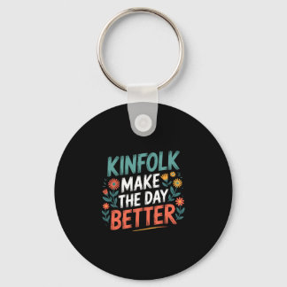 Mens kinfolk relatives heritage kin group family key ring