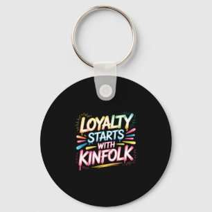 Mens kinfolk relatives heritage kin group family key ring