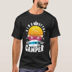 Mens King Of The Camper Camping Summer Retro Vinta T-Shirt