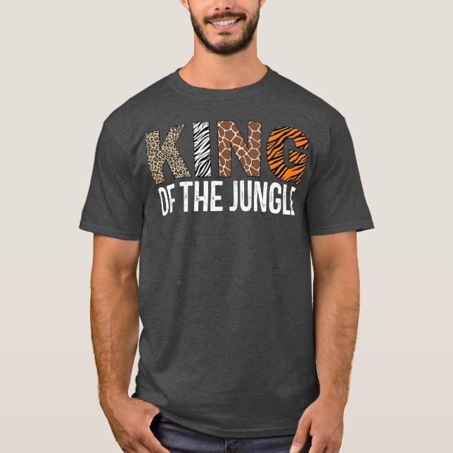 Mens King Of The Jungle Birthday Safari Leopard T-Shirt (Front)