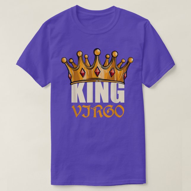 Mens King Virgo Zodiac Birthday Horoscope Astrolog T-Shirt (Design Front)