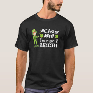 Mens Kiss Me! I'm Vegan And Irish Man St. Patrick T-Shirt