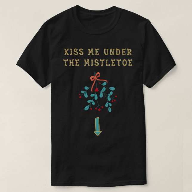 Mens Kiss Me Under The Mistletoe Gift Ugly Sweater (Design Front)