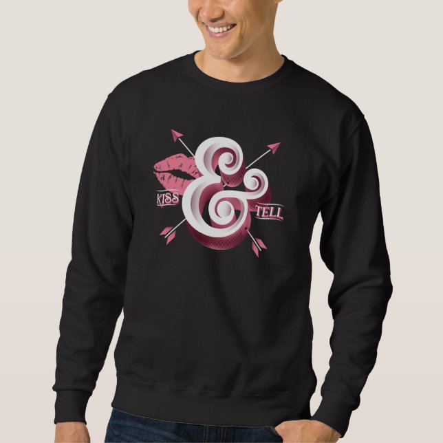 Men's Kiss & Tell Black Sweatshirt (Front)