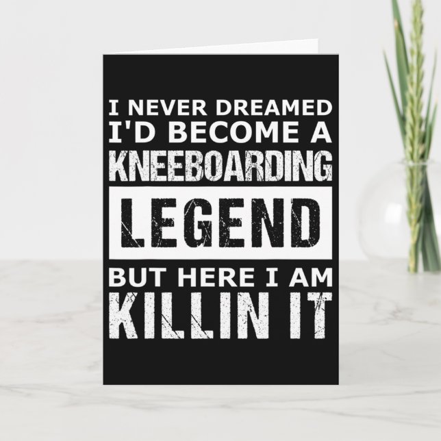 Mens Kneeboarding Funny  Card (Front)