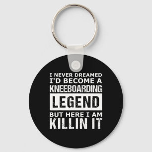 Mens Kneeboarding Funny Key Ring